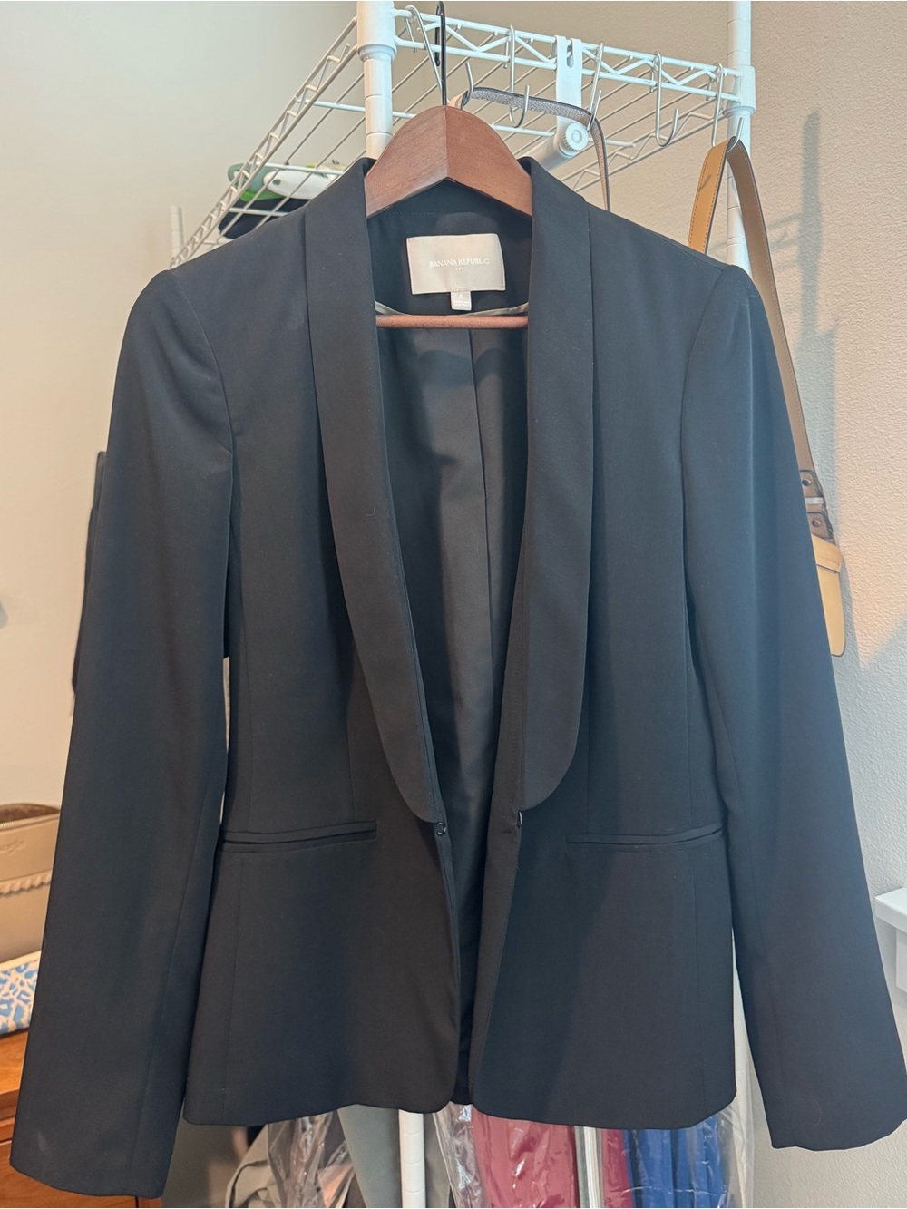 Banana Republic Black Shawl Collar Blazer